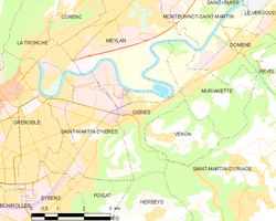 Map commune FR insee code 38179